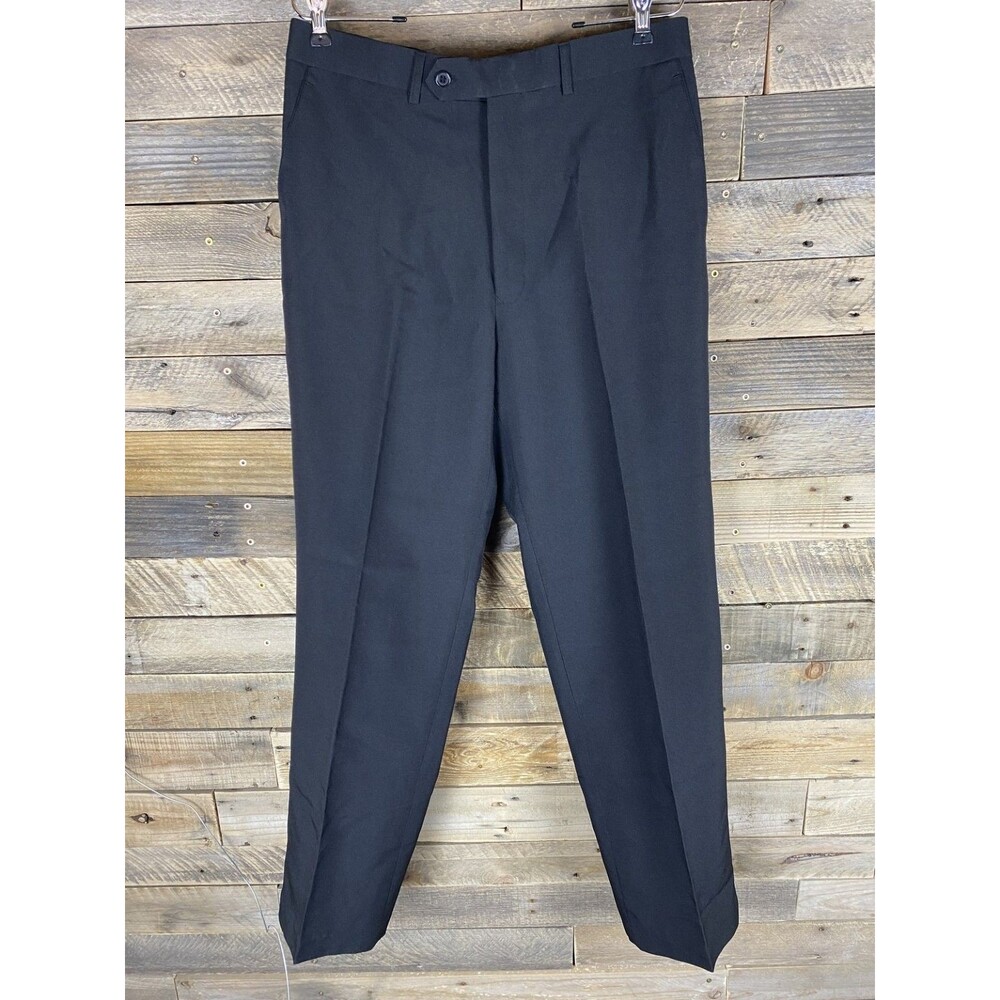 Vittorio St. Angelo Men's Black Dress Pants Size 34x32 Polyester